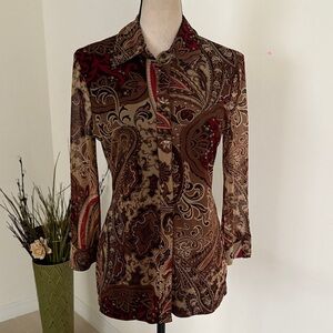 INC medium see thru boho shirt 613